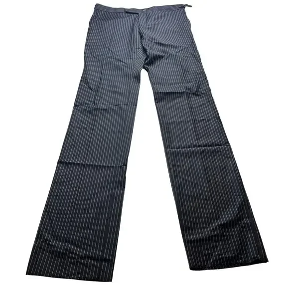 10-32 RALPH LAUREN Men's Dress Pants Pin Stripe Black Size 32